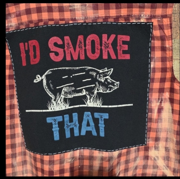 Upcycled Casual Button Down Shirt Unisex - Picture 7 of 7